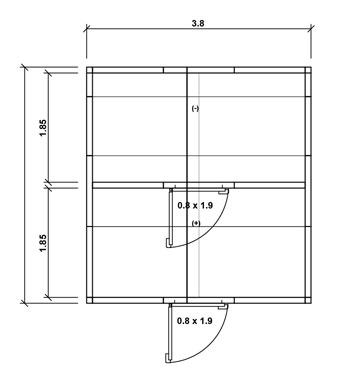 Cámara refrigeración 1 acceso