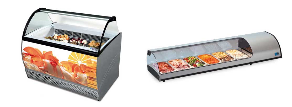 tipos vitrinas expositoras frio caliente
