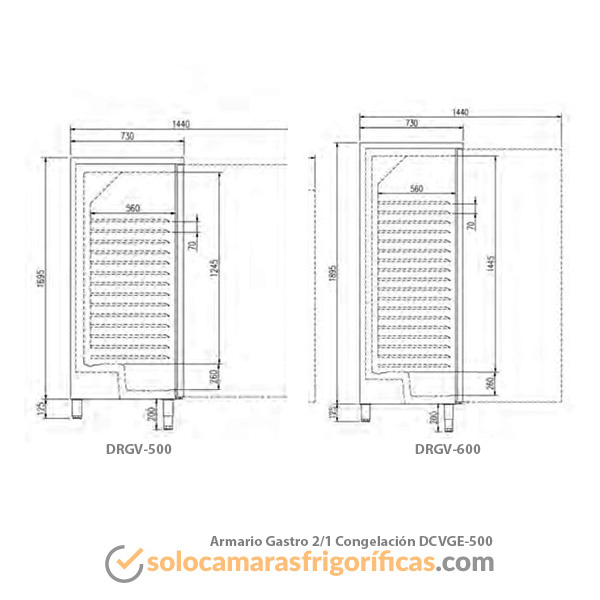 Armario Congelación Gastro DCVGE 500
