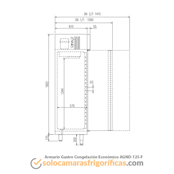 Armario Congelación Gastro Económico AGND 125 F