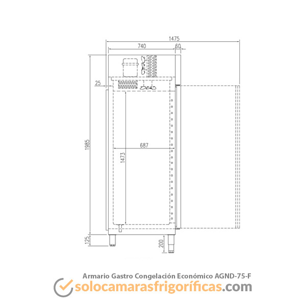 Armario Congelación Gastro Económico AGND 75 F