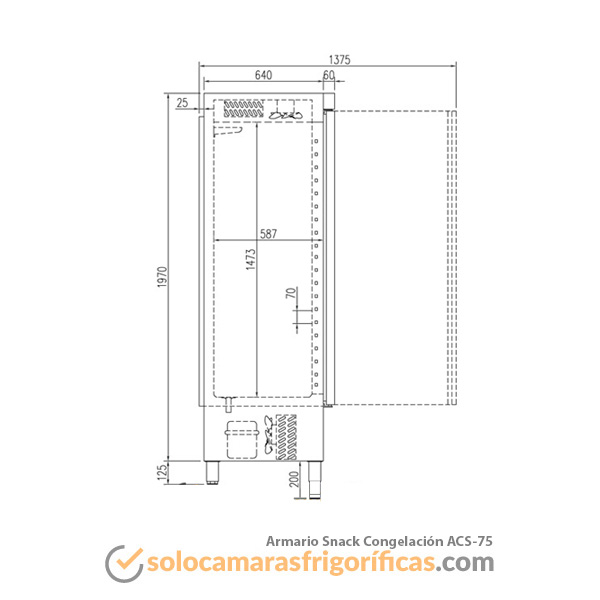 Armario Congelación SNACK ACS 75