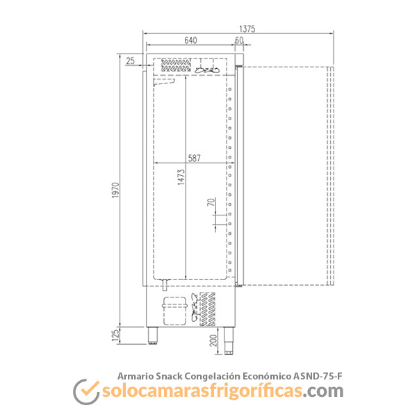 Armario Congelación Snack Económico ASND 75 F