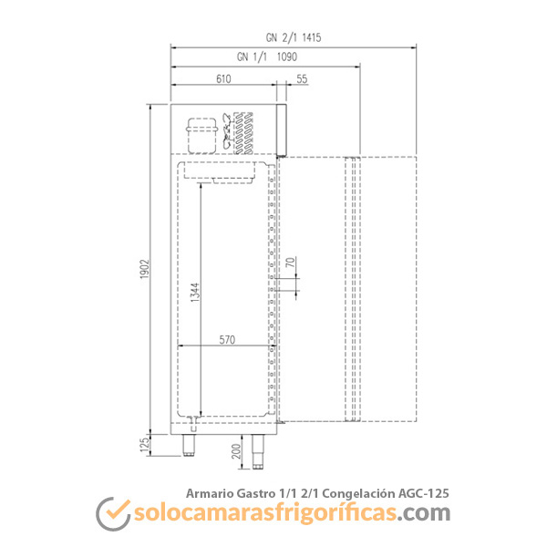 Armario Congelador GASTRO AGC 125