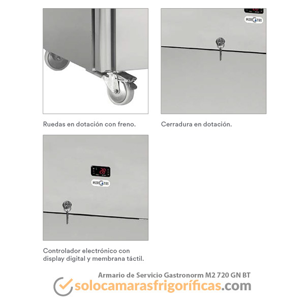Detalles Armario Congelador M2 720 GN BT Eurofred