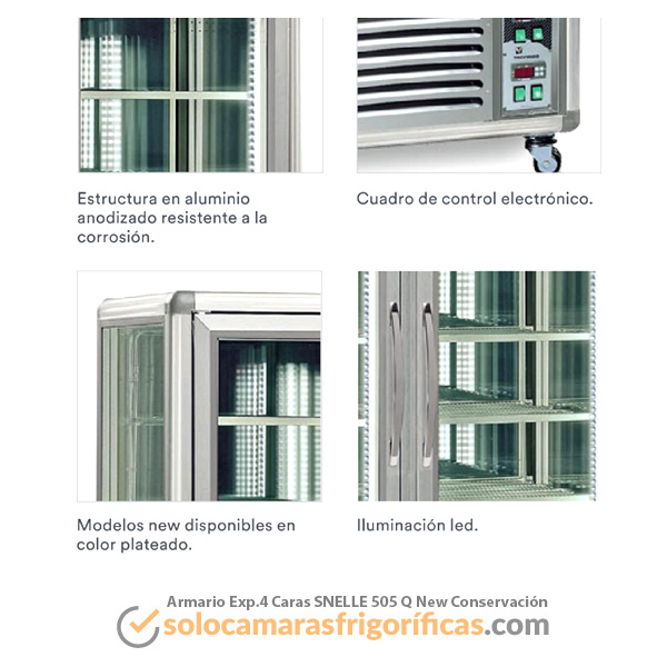 Armario Conservación Expositor 4 Caras SNELLE 505 Q New