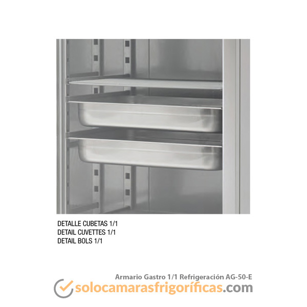 Armario Expositor Refrigerado GASTRO 1/1 AG 50 E