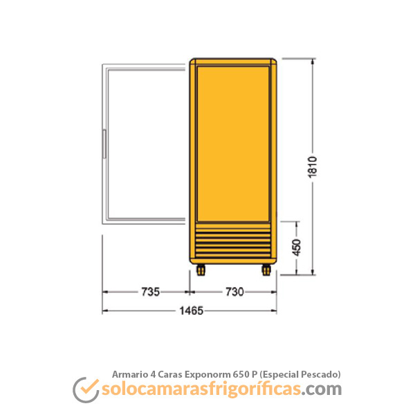 Armario Expositor Refrigerado 4 Caras EXPONORM 650 P - Especial Pescado