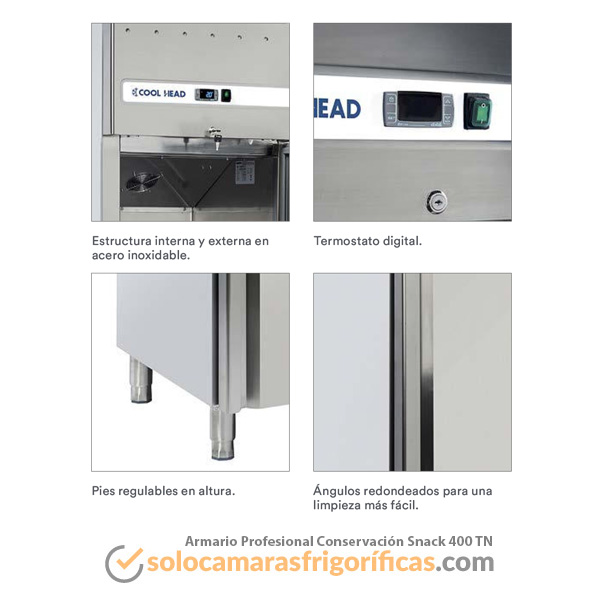 Detalles Armario Refrigerado Profesional ConservaciónSnack 400 TN