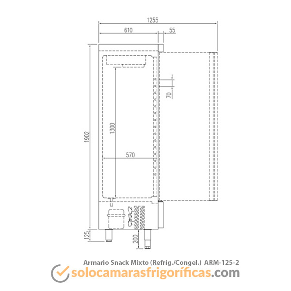 Armario Refrigeración/Congelación SNACK MIXTO ARM 125 2