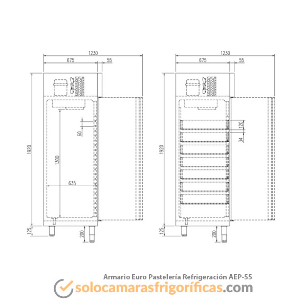 Armario Refrigeración EURO PASTELERÍA AEP 55