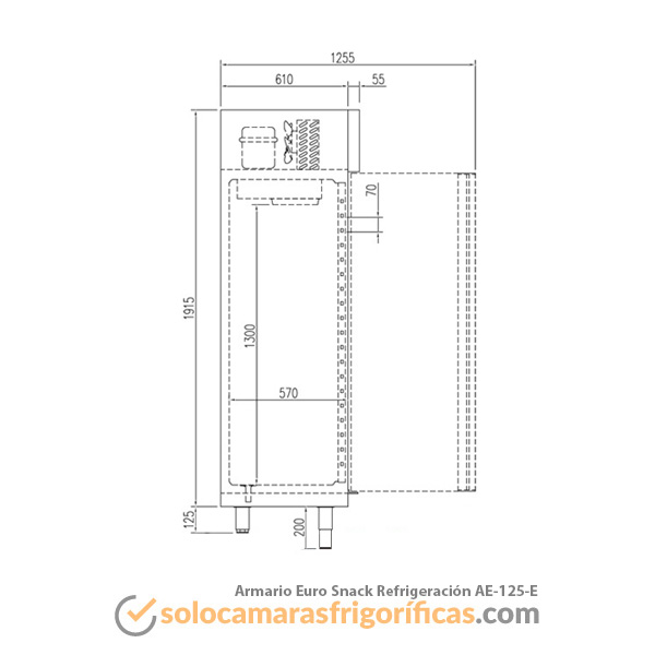 Armario Refrigeración EURO SNACK AE 125 E