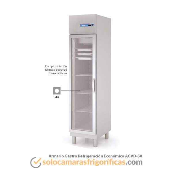 Armario Refrigeración Expositor Gastro Económico AGVD 50 Armario Refrigeración Expositor Gastro Económico AGVD 50