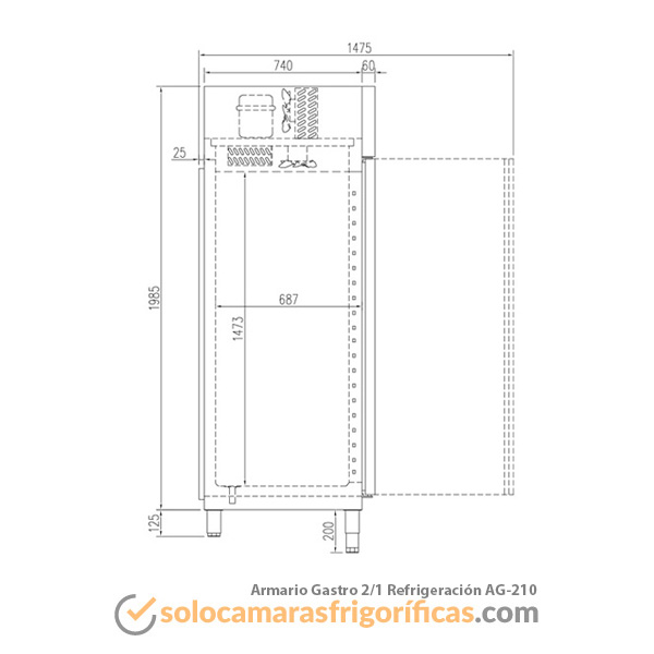 Armario Refrigeración GASTRO AG 210
