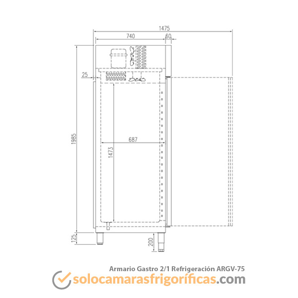 Ficha Técnica Armario Refrigeración GASTRO ARGV 75