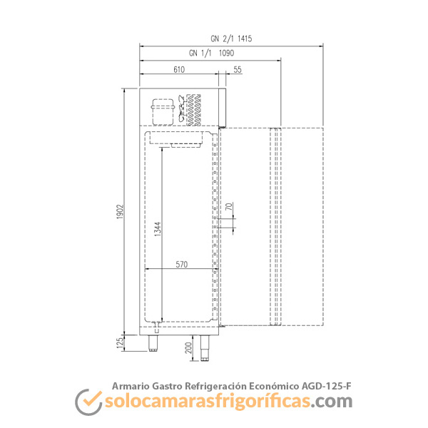Armario Refrigeración Gastro Económico AGD 125 F