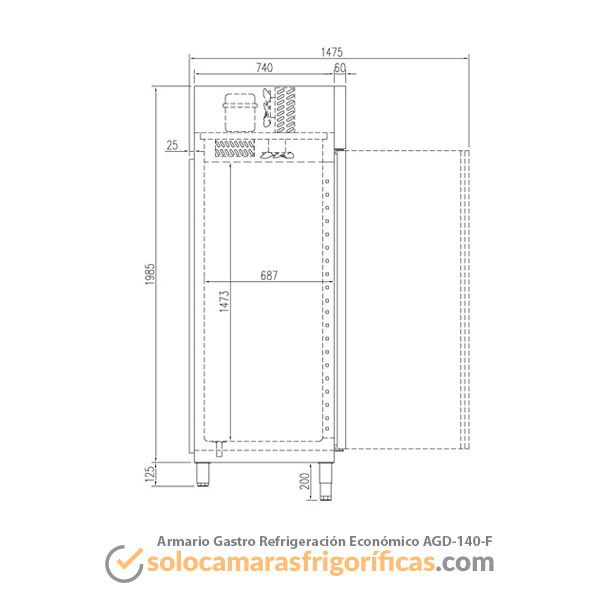 Ficha Técnica Armario Refrigeración Gastro Económico AGD 140 F