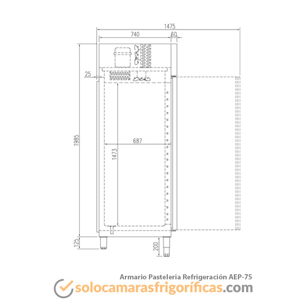 Armario Refrigeración Pastelería AEP 75
