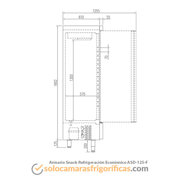 Armario Refrigeración Snack Económico ASD 125 F