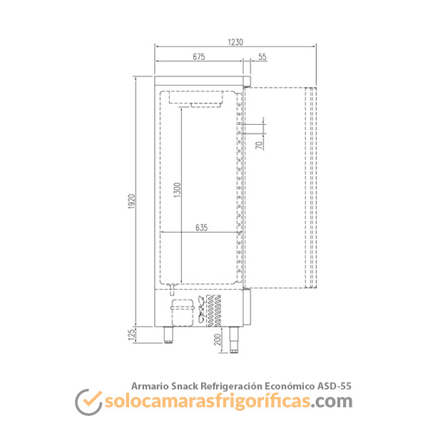 Armario Refrigeración Snack Económico ASD 55