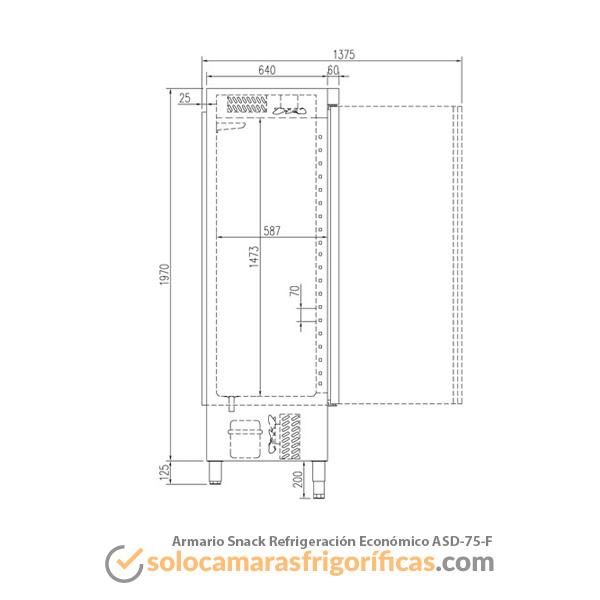 Armario Refrigerado Snack Económico ASD 75 F