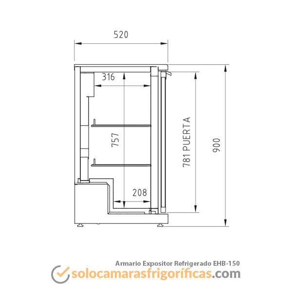 Armario Refrigerado Expositor EHB-150 DOCRILUC
