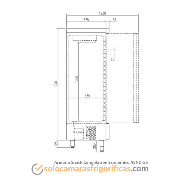 Armario Congelador Económico Snack ASND 55
