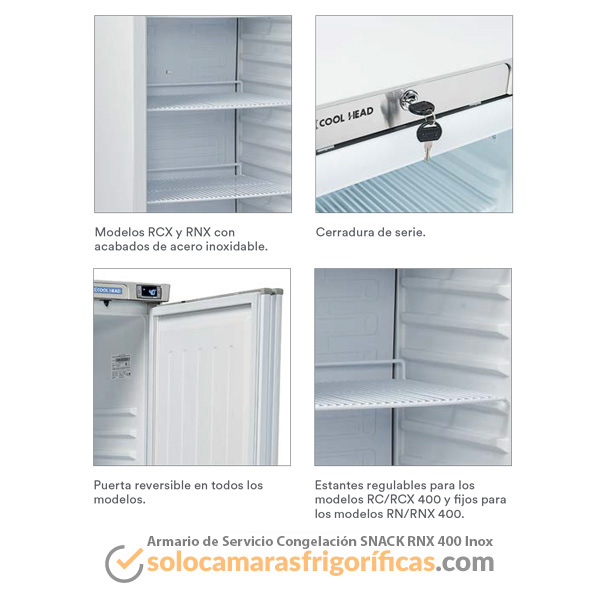 Detalles Armario de Servicio CongelacIón SNACK RNX 400 INOX