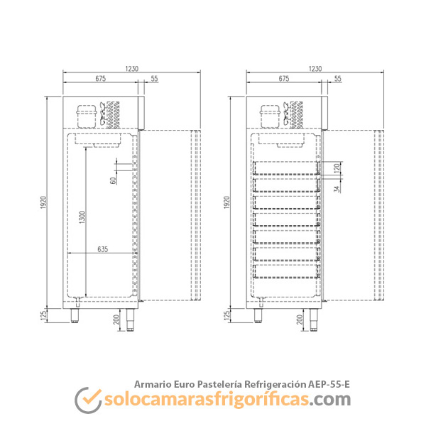 Armario Refrigeración Pastelería EURO AEP 55 E