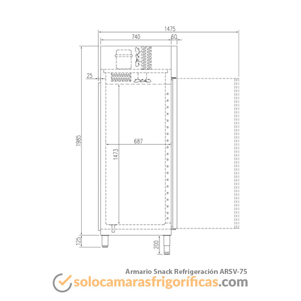 Armario Refrigeración SNACK ARSV 75