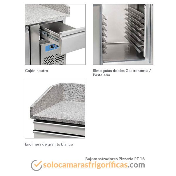 Bajomostrador Pizzería PT 16 EUROFRED