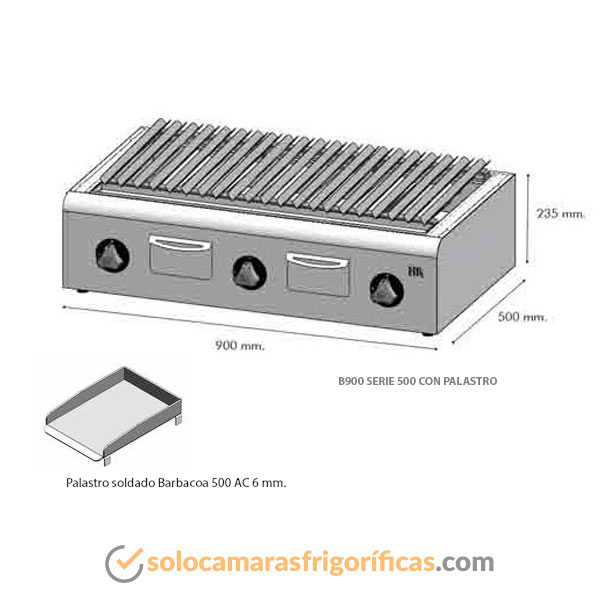 Dimensiones Barbacoa B900 SERIE 500 - FAINCA
