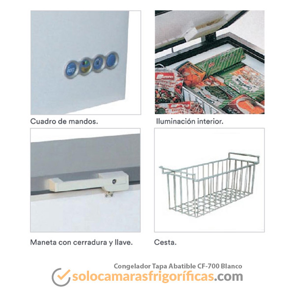 Congelador Tapa Abatible Blanco - CF 700