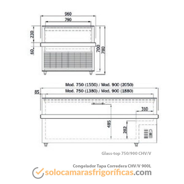 Congelador Tapa Corredera - CHV/V 900L