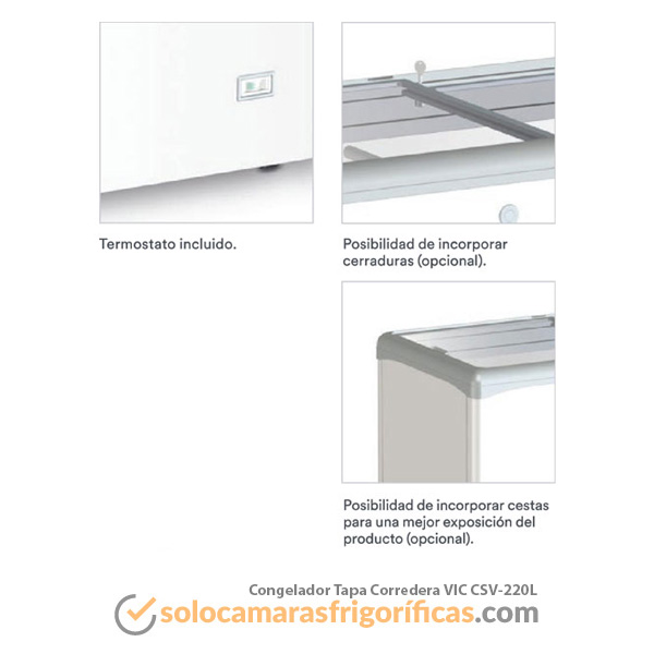 Congelador Tapa Corredera - VIC CSV 220L