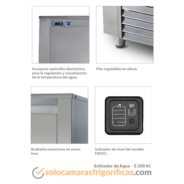 Detalles Enfriadora de Agua E 200 AC - EUROFRED