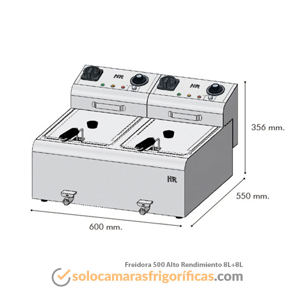 Freidora 500 ALTO RENDIMIENTO 8+8 LITROS FAINCA