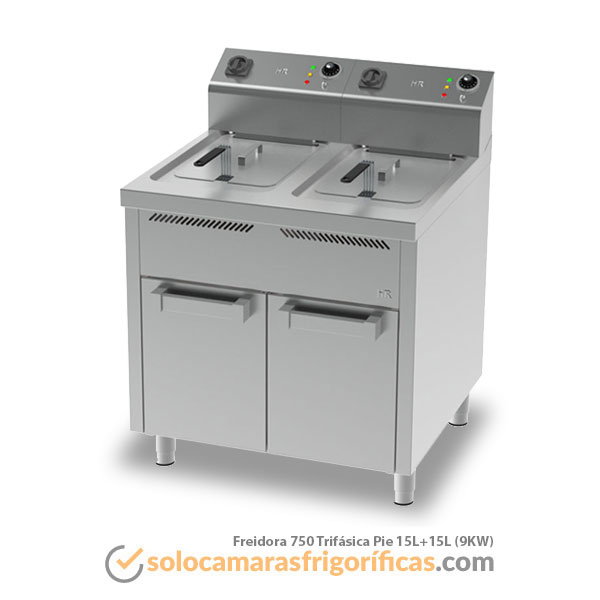 Freidora de Pie 750 TRIFÁSICA 15L+15L 9KW FAINCA Freidora de Pie 750 TRIFÁSICA 15L+15L 9KW FAINCA