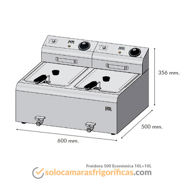 Freidora 500 ECONÓMICA 10+10 LITROS FAINCA