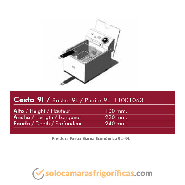 Freidora FOSTER ECONÓMICA 9+9 LITROS FAINCA 