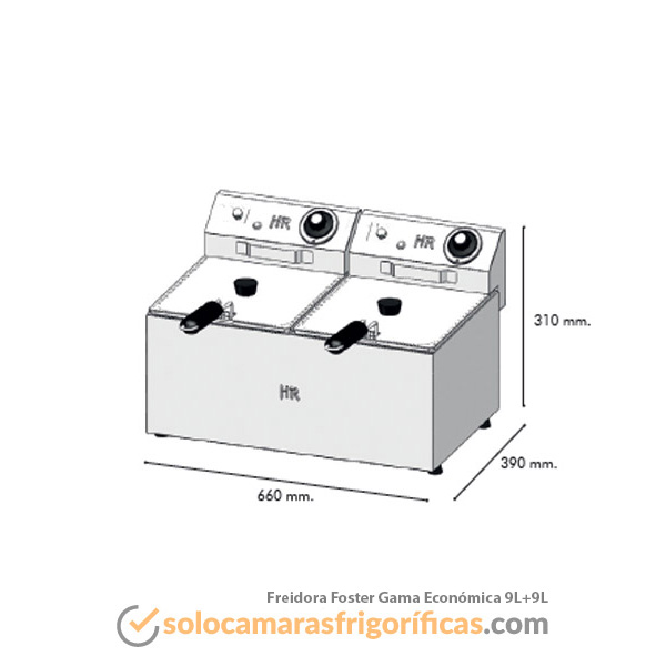 Freidora FOSTER ECONÓMICA 9+9 LITROS FAINCA 