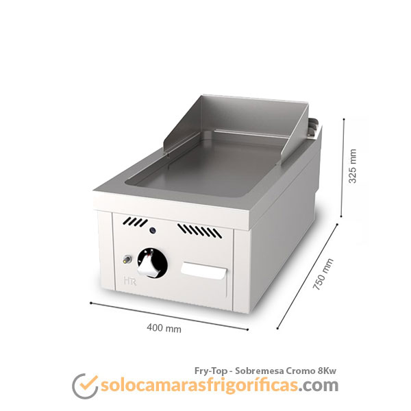 Medidas Fry-Top SOBREMESA  CROMO 8KW FAINCA
