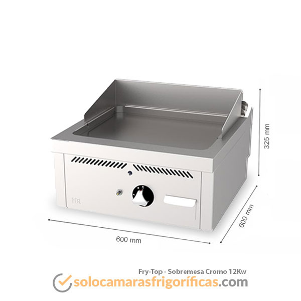 Medidas Fry-Top SOBREMESA CROMO 12KW