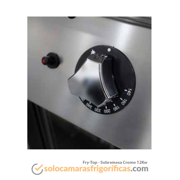 Detalles Fry-Top SOBREMESA CROMO 12KW
