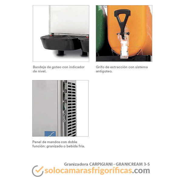 Detalles Granizadora EUROFRED - GRANICREM 3-S