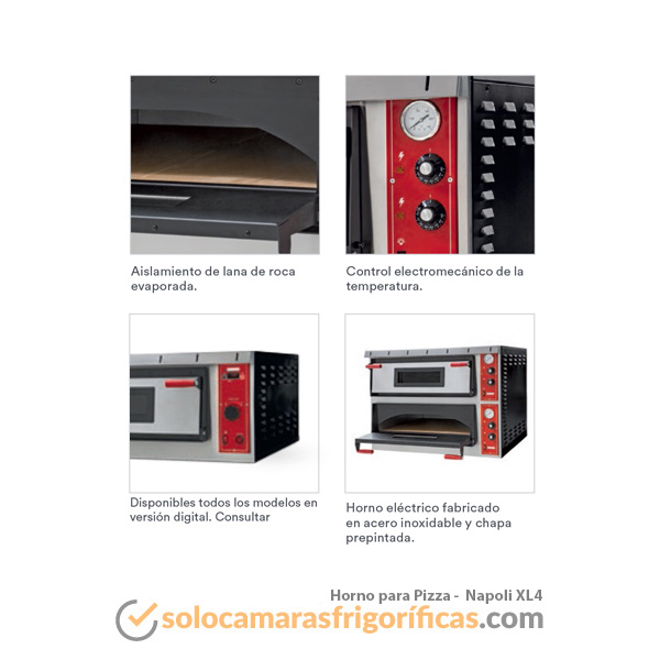 Detalles Horno de Pizza EUROFRED - NAPOLI XL4