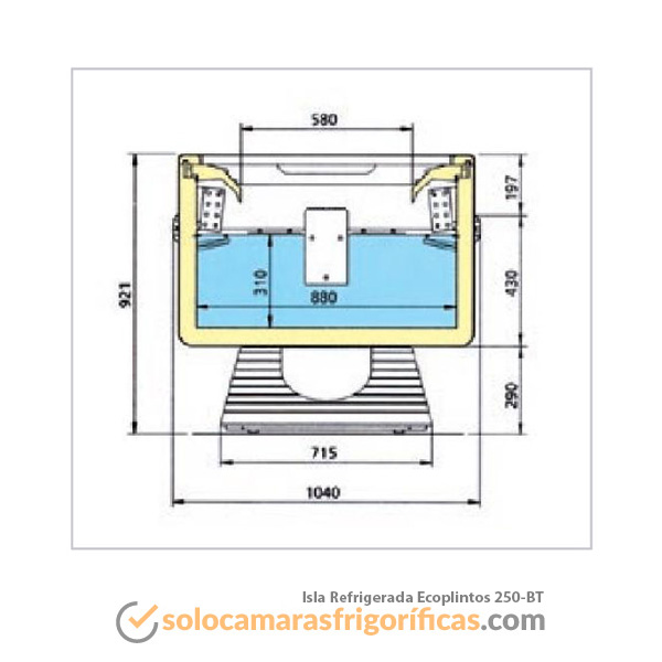 Dibujo Técnico Isla Refrigerada Ecoplintos 250 BT