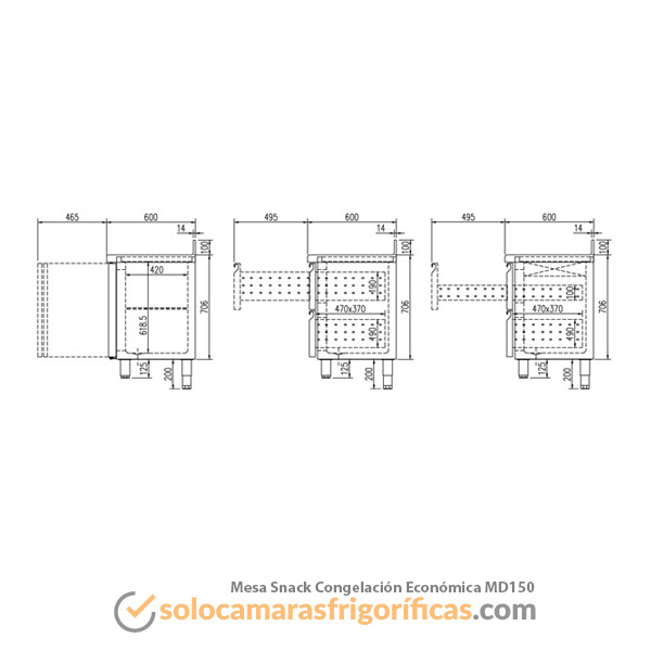 Mesa Snack Congelación Económica-MD150