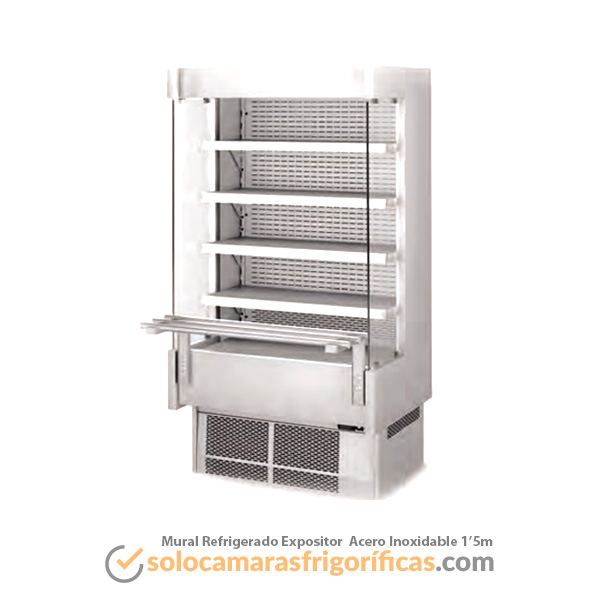 Mural Refrigerado Expositor Acero Inoxidable 1'5m Mural Refrigerado Expositor Acero Inoxidable 1'5m