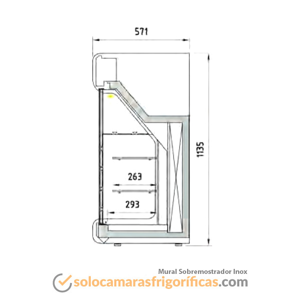 Mural Sobremostrador Inox